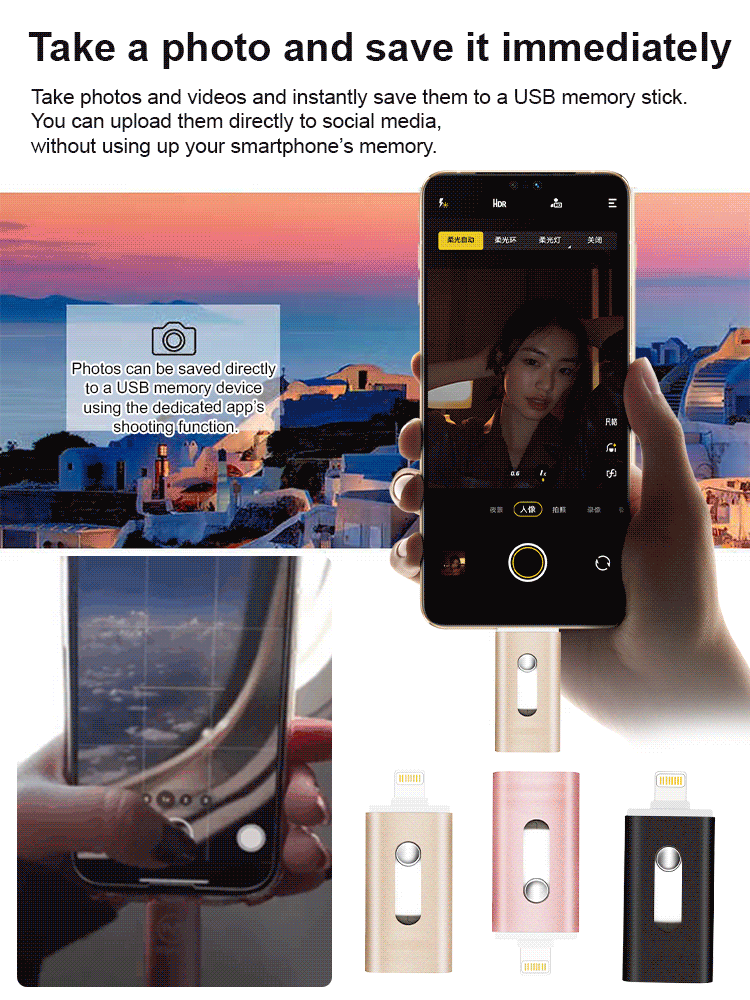 Multi-Use Metal USB Flash Drive - 2TB Storage, Universal Compatibility