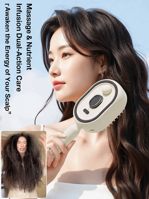 GlowBrush™ Red Light Therapy & Nano-Steam Hair Comb – 50% OFF Today Only!