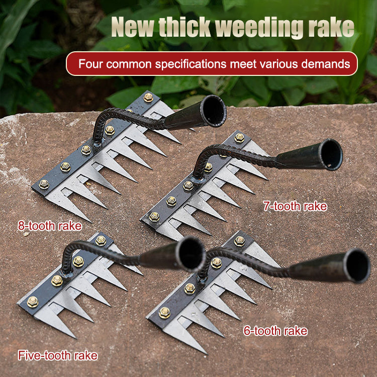 Detachable Manganese Steel Rake - Durable Tool for Agricultural Weeding