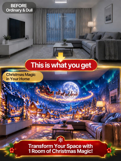 ElumiLand™ 5D Hologram Globe: 4K Ultra-HD design. Step into a Magical Christmas Village or Deep-Sea Wonderland in just 1 second.
