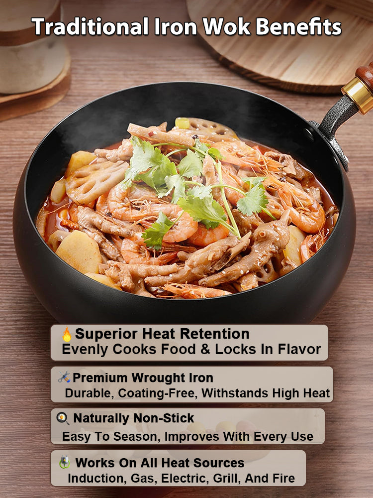 🔥🔥🔥【Heritage Craftsmanship】CenturyPan™ Handcrafted Cast Iron - Built to Last 100 Years！Grill, Fry, Steam, Bake, and More！
