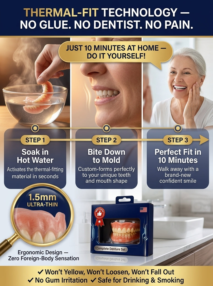 Denture accessory set for a comfortable fit