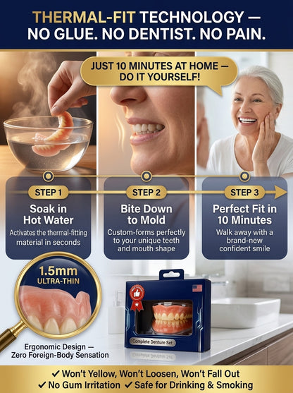 Denture accessory set for a comfortable fit