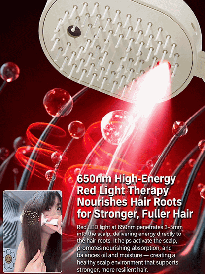 GlowBrush™ Red Light Therapy & Nano-Steam Hair Comb – 50% OFF Today Only!