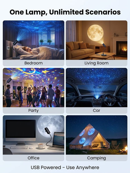 Comauo™ Ocean & Galaxy Projector: Ultra-HD Sphere Tech, Turns Your Room & Car Into an Aquarium in 1s.