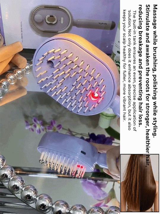 GlowBrush™ Red Light Therapy & Nano-Steam Hair Comb – 50% OFF Today Only!