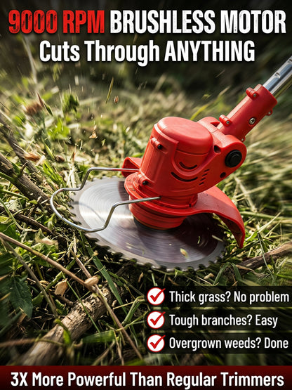 【Ultra-long Endurance】Electric Folding Lawn Mower丨Clear 10 Acres in One Morning