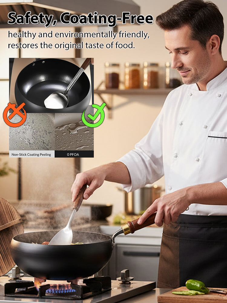 🔥🔥🔥【Heritage Craftsmanship】CenturyPan™ Handcrafted Cast Iron - Built to Last 100 Years！Grill, Fry, Steam, Bake, and More！