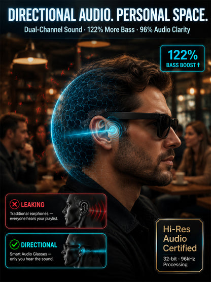 Flagship AI Smart Glasses: 3-in-1 Reading, Sunglasses & AI Glasses. Features Auto-Focus & Smart Tint Tech!
