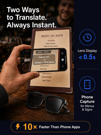 Flagship AI Smart Glasses: 3-in-1 Reading, Sunglasses & AI Glasses. Features Auto-Focus & Smart Tint Tech!