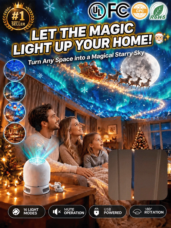 ElumiLand™ 5D Hologram Globe: 4K Ultra-HD design. Step into a Magical Christmas Village or Deep-Sea Wonderland in just 1 second.