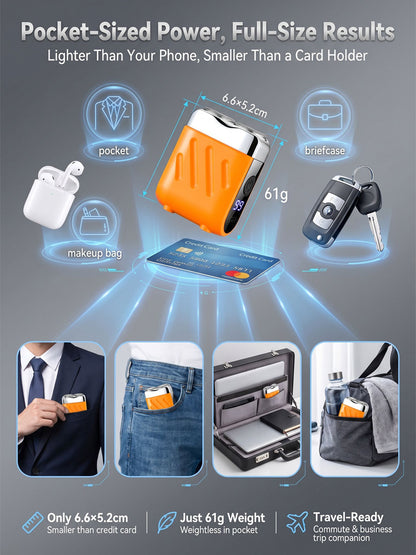 【German precision engineering, a best-selling shaver in Europe and America!】🏆The new generation dual-head pocket shaver，Instant shaving, haircutting, and hair removal in just 1 second! Suitable for the whole family!