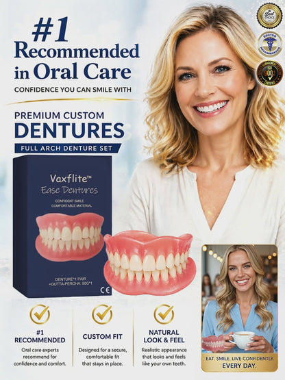 [No. 1 in Oral Care] Premium Custom Full-Mouth Denture Set