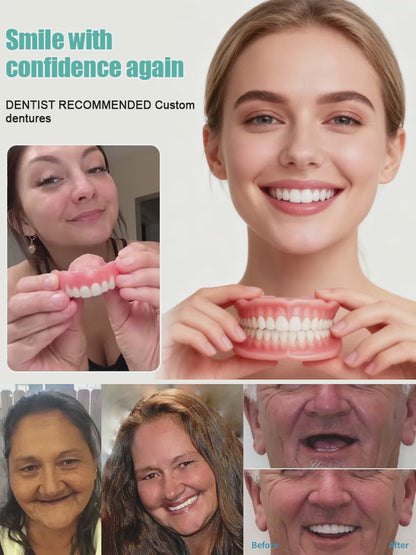 Denture accessory set for a comfortable fit