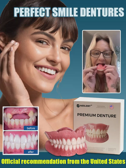 Upgraded upper and lower denture with gum line—gum-line version for ultra-invisibility!✅ Installs in 1 second, comfortable and secure for 48 hours!